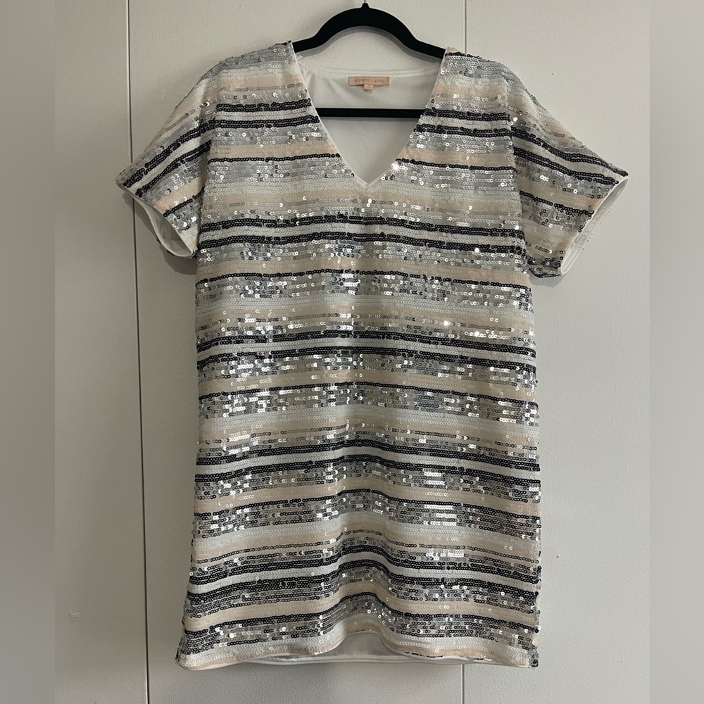 Sequin paper bag dress